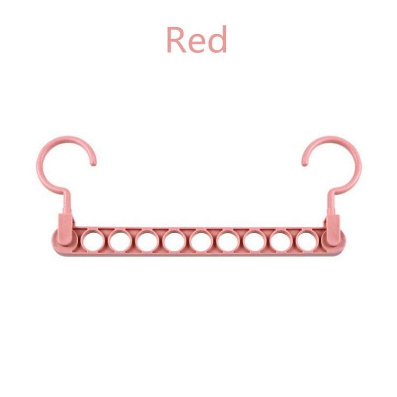 Cintres magiques multi-ports pour vêtements, Support de séchage, en plastique, multifonctions, pour cravates, écharpes, ceinture: red