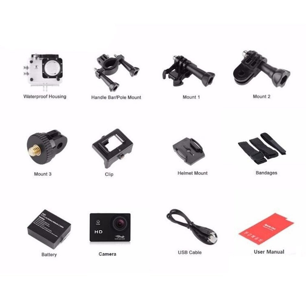 Diving Swimming 1080P HD Shooting Waterproof Digital Video Camera COMS Sensor Wide Angle Lens Camera