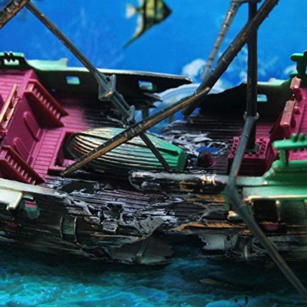 1 pièces Aquarium Pirate bateau cassé épave Aquarium décoration Aquarium accessoires maison aménagement paysager décoration
