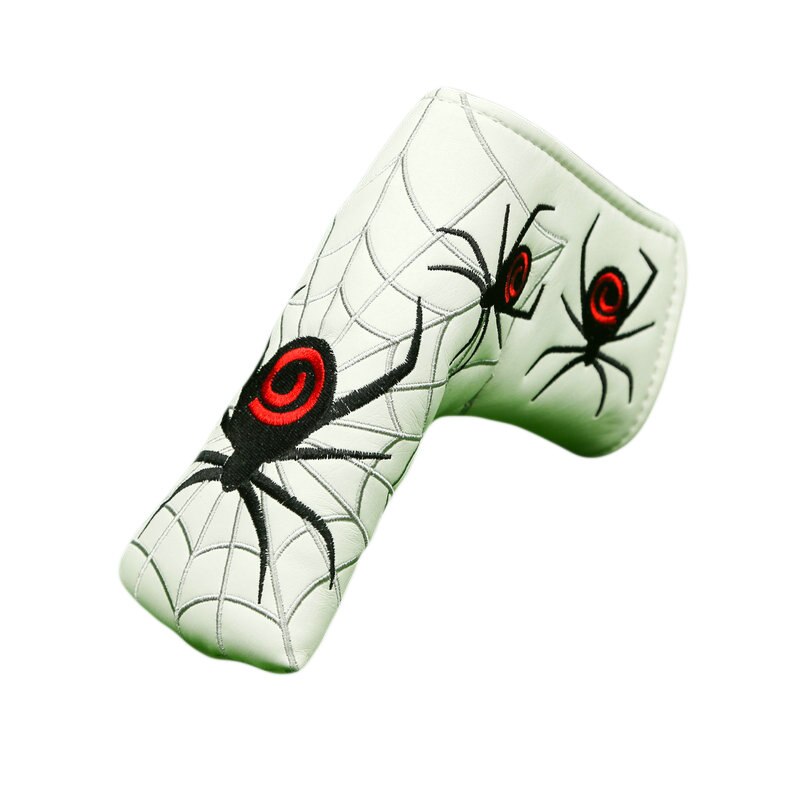 Golf Putter copricapo Spider ricamo Putters copricapo PU proteggi coperture 4 colori nero/bianco: color 1