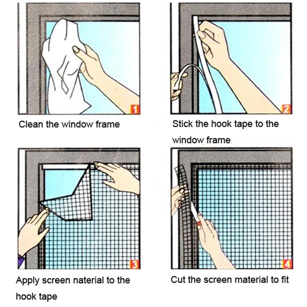 Neue Tür Fenster Fliegengitter Draht Netz Fliege Insekt Moskito Netz Gittergewebe Bildschirm Vorhang Weiß Neue 150X130cm