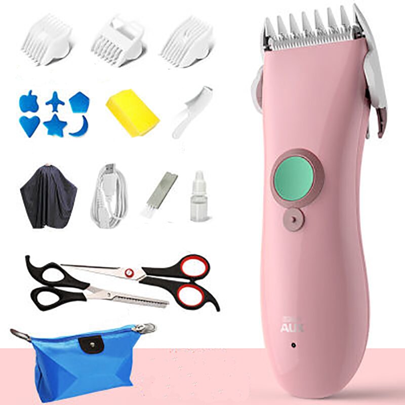 Baby Haar Clipper Professionelle Elektrische Haar Trimmer Für Männer Kinder Familie Verwenden Wiederaufladbare Cordless Haar Trimmer: Rosa