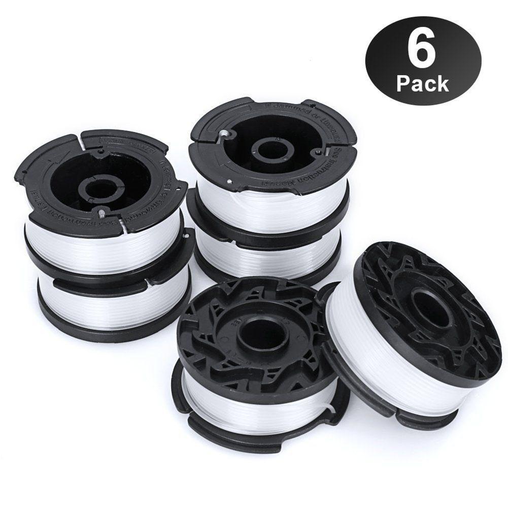 6pcs BLACK+DECKER AF-100-3ZP Line String Lawn Mower Trimmer Replacement Spool Garden Tool Fittings