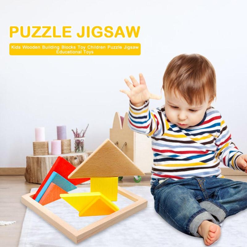 Houten Tangram Building Speelgoed Kinderen Puzzel Educatief Speelgoed Puzzel Educatief Speelgoed Voor Kinderen