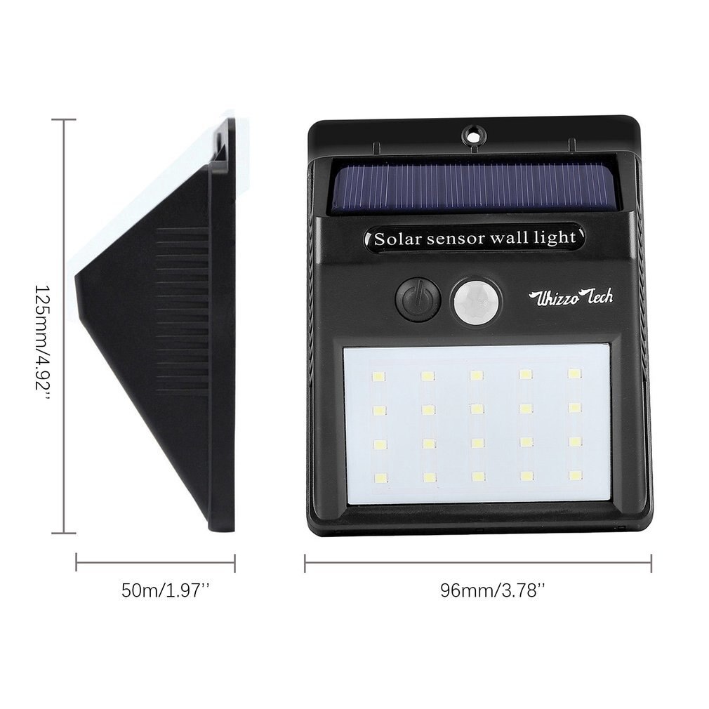 2 stuks/set 20 led zonnelampen bewegingssensor wandlamp buiten tuinlamp waterdicht buitenlicht