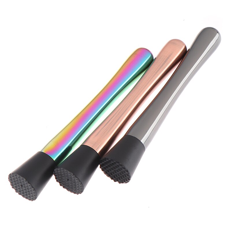 Metal Masher Stir Bar Bartenders Tool Cocktail Muddler,Swizzle Sticks,Broken Popsicle Sticks, Lemon Fruit Muddler