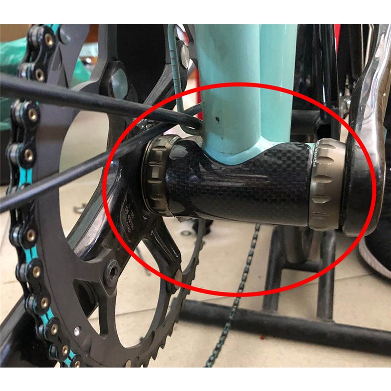 Ultralette kulfiberbrompton foldecykelbeskyttelsesmærkat til tilbehør til cykelbundsbeslagsramme