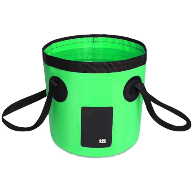 Opvouwbare emmer 5 gallon container Opvouwbare wateremmer Draagbare wastafel voor kamperen Vissen Reizen 12L: green