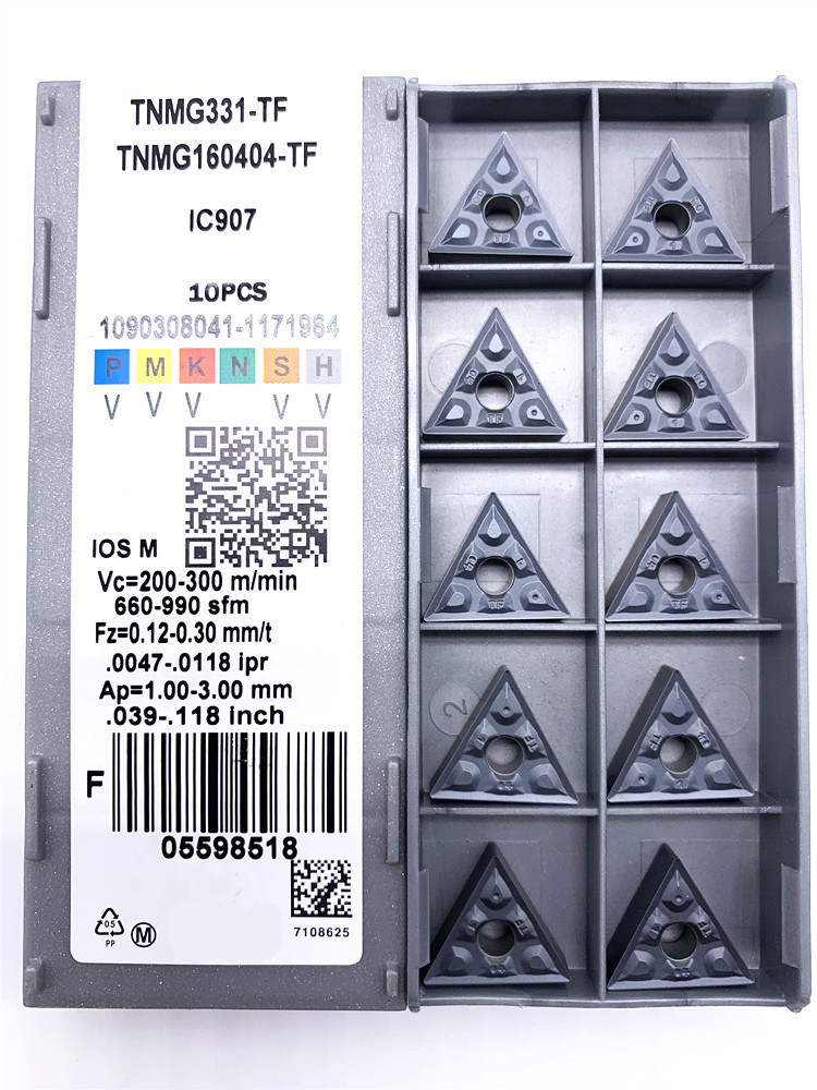 TNMG 160404 TF IC907 Externe draaigereedschappen Hardmetalen wisselplaat TNMG 160408 IC908 Draaibank Cutter Gereedschap van draaibank gereedschap draaiwisselplaat TNMG