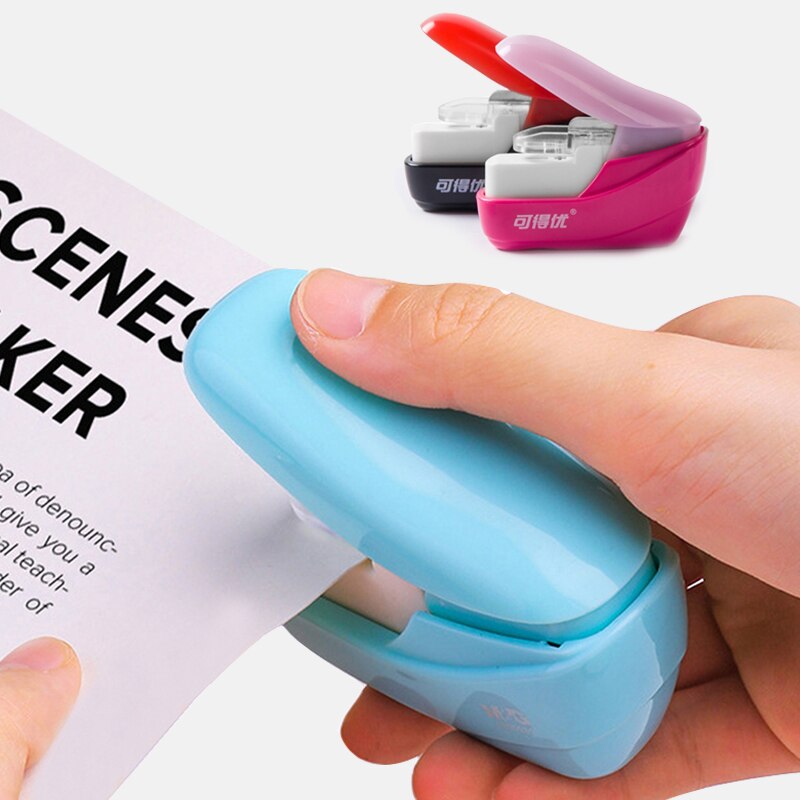 Paper Stapling Stapler Without Staple Stapler No Nails No Stapled Stapling Machine Mini Cute Book Stapleless Stapler