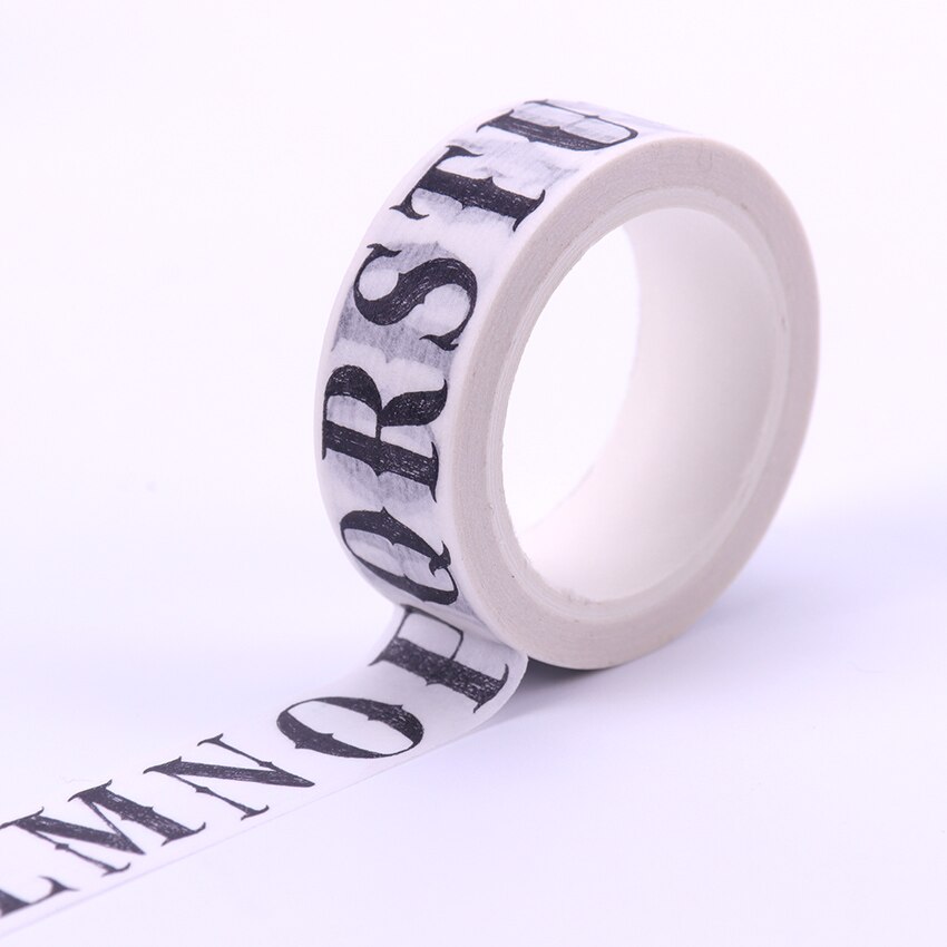 8M Retro English Letters Poster Sticker DIY Decorative Tape Adhesive Was Old Ticket Tape Label Sticker: alphabet