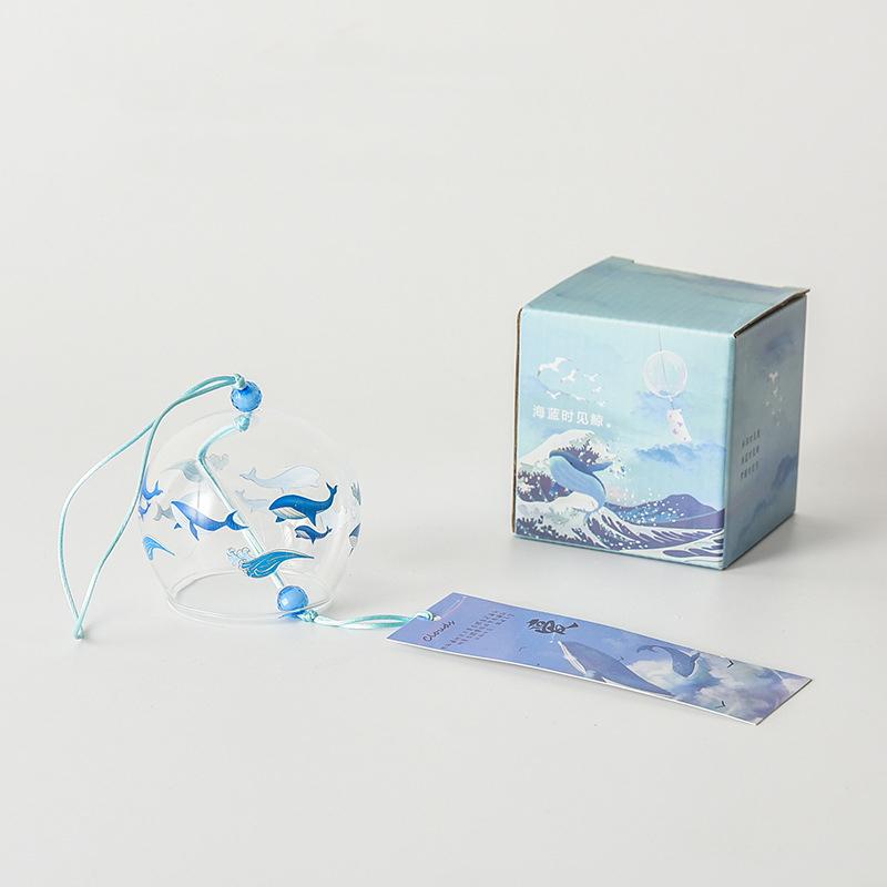 Japanese Cherry Blossom Glass Wind Chimes Bells Home Garden Office Ornament Indoor Window Hanging Decor 1PC Wind Bell: style 4