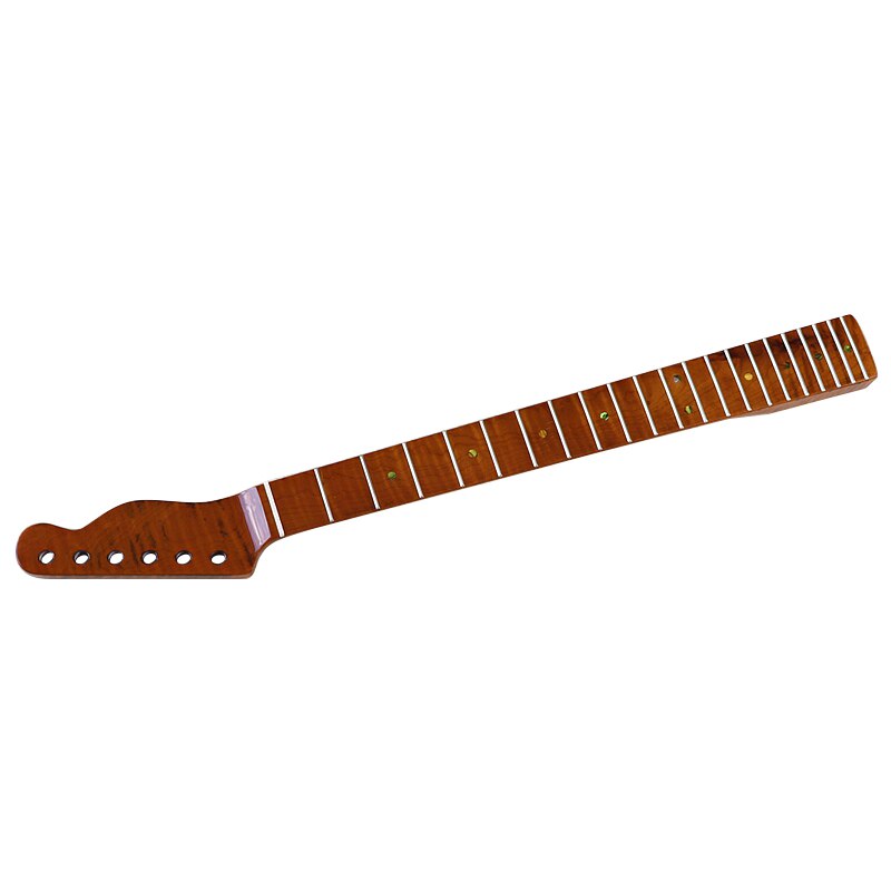 Geroosterde Flame Maple Elektrische Gitaar Hals Tl 1 Stuk Canada Esdoornhout 21 Frets Tl Hals Met Middelste Lijn Tele hals