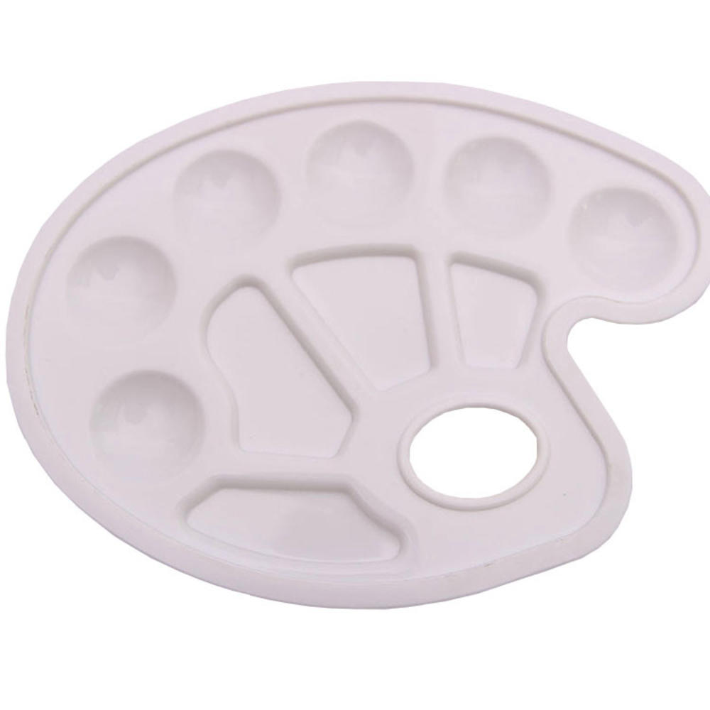 1pc Plastic Palette Art Paint Plastic Drawing Tray Color Palette For Oil Watercolour White Painting Palette Price
