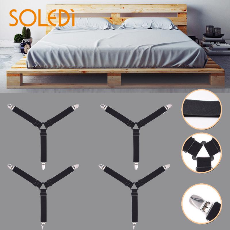 1pc doek bevestigingsclips, slip-on lakens riembevestigingshouder, meubellakenclip, matrasclip, metalen clip, elastische band, sling, bedlakens clips, slaapkamerbenodigdheden, huishoudproduct