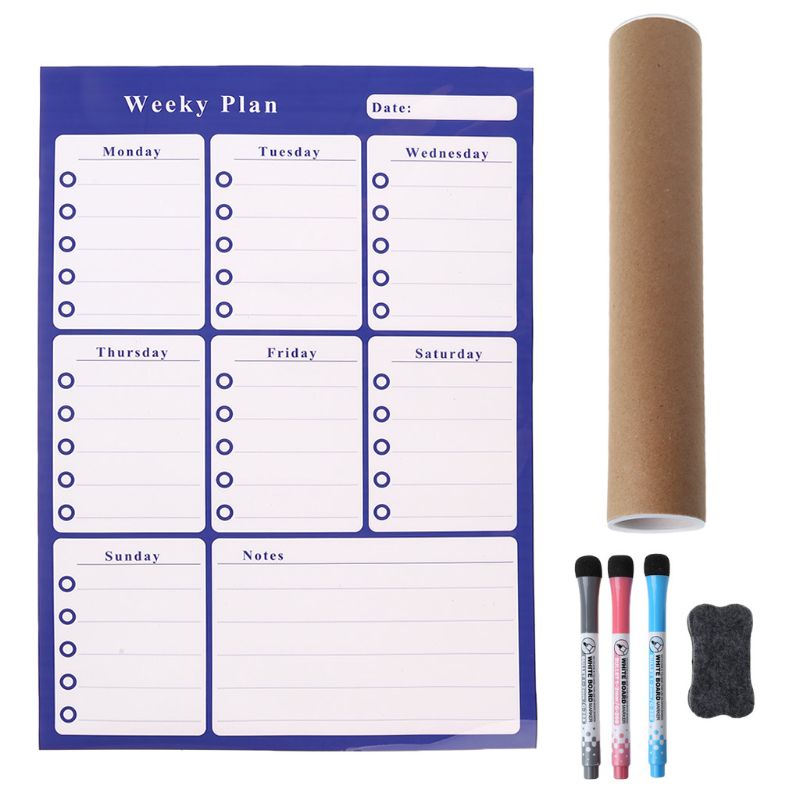 A3 Wekelijkse Planner Zachte Magnetische Whiteboard Magneten Tekening Message Board P9YA