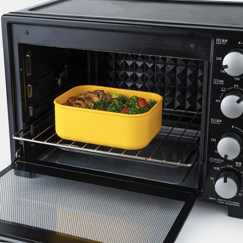 Silicone Food Storage Container, Reusable Airtight Food Containers with Lids, Lunch and Bento Boxes for Freezer, Snack Container