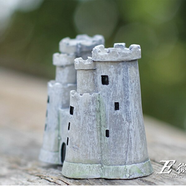 4pcs Castle sand sculpture fairy garden miniatures resin craft Moss micro landscape decoration stone miniature jardin figurines