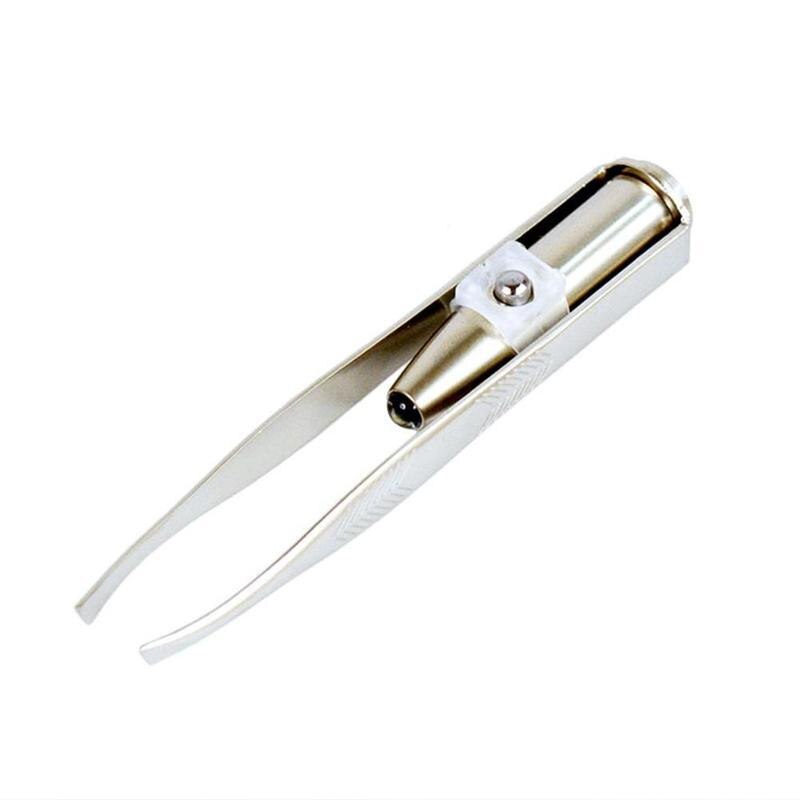 1pc LED Pinzette Wimpern Augenbraue Augen Haar Entferner Wimpern Pinzette machen-hoch Schönheit Stahl Edelstahl Werkzeuge Werkzeuge O2Q1: Ursprünglich Titel