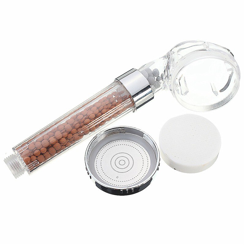 Handheld Water Saving Shower Head Bath Shower Nozzle Sprinkler Sprayer Filter Transparent Hand Shower Head Showerhead