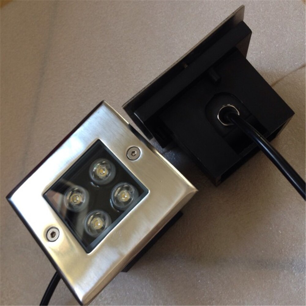 Spot lumineux led encastrable dans le sol, conforme à la norme IP67, éclairage d'extérieur, idéal pour un jardin ou une cour, 4w, ac 85/100 V, ac 265mm, dc 24V