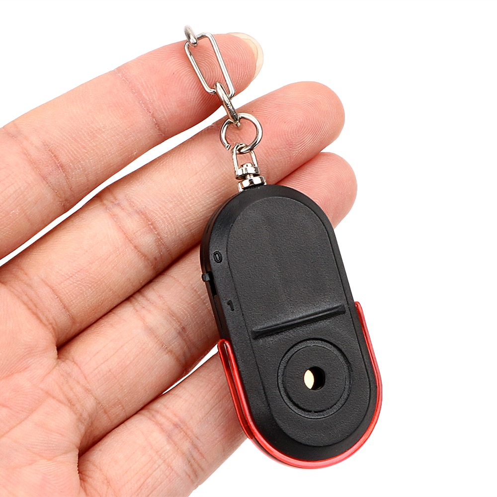 FORAUTO Key Finder Car Keyring Anti-lost Device with LED Flash Light Wireless Whistle Sound Induction Key Locator Car Styling