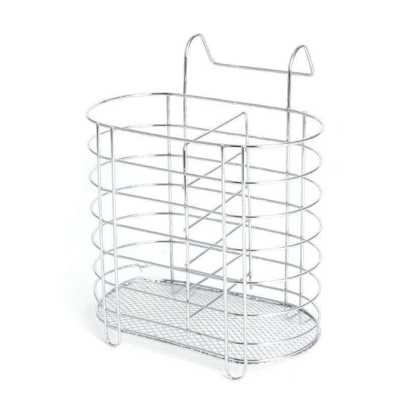 Métal suspendu porte-couverts égouttoir cuillère fourchette baguettes de rangement panier support cuisine accessoires outil organisateur vaisselle Tube