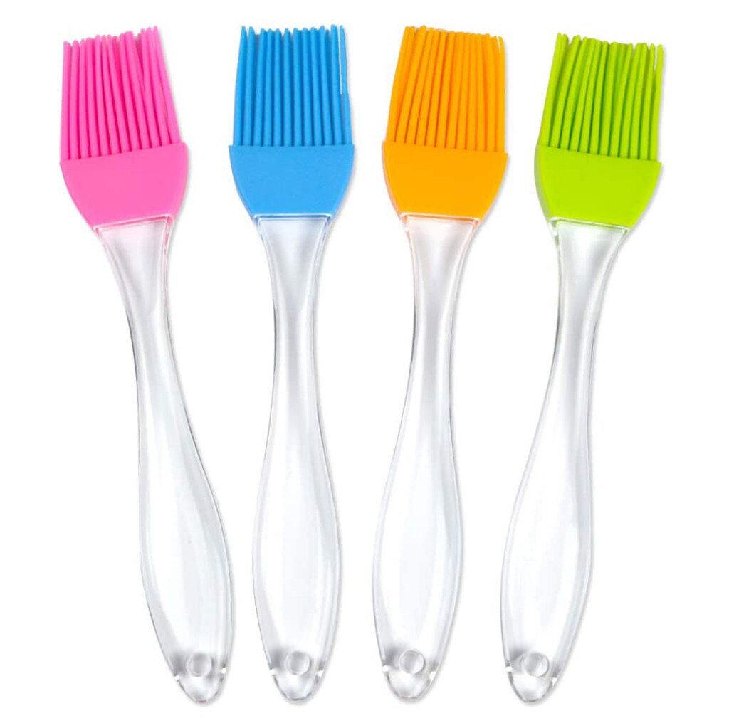 4 pièces Silicone cuisson ustensiles de cuisson plus récent cuisson ustensiles de cuisson pain cuisinier brosses pâtisserie huile BBQ badigeonner brosse outil cuisine fournitures: Default Title