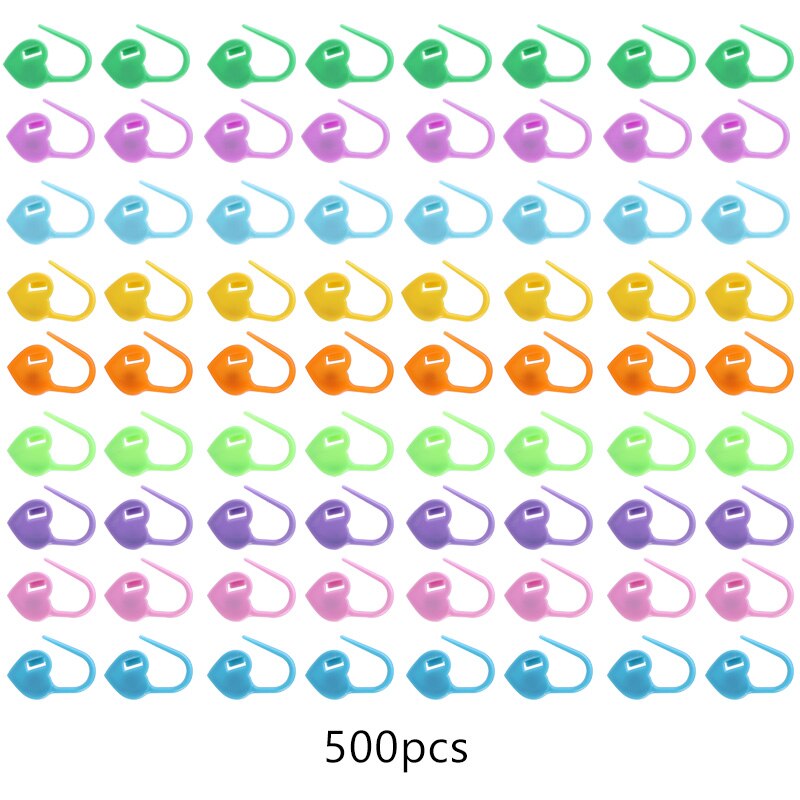 500Stck bunt Sicherheit Stifte Plastik Clips Marker Stifte Pro Stricken überqueren Stich Halter Handwerk DIY Nähen Bausatz Brosche Zubehör: Typ1