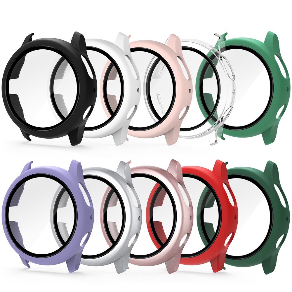 Custodia per Samsung Galaxy Watch Active 2 44mm 40mm custodia protettiva per paraurti a copertura totale con protezione dello schermo in vetro temperato