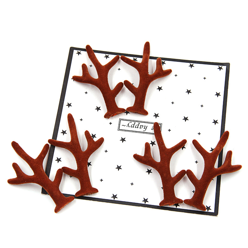 10Pcs/5Pairs Simulatie Gewei Diy Handgemaakte Leuke Hoofdtooi Accessoires Materiaal Christmas Party Decor Foto Props: Dark Bown