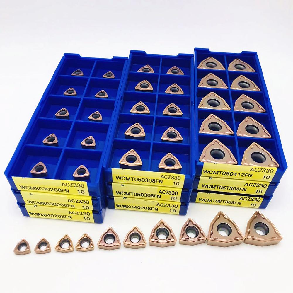Taladro en U WCMX030208 WCMX040208 WCMT050308 WCMT06T308 WCMT080412 FN ACZ330 carburo WCMX inserto de torneado CNC herramienta de corte WCMT