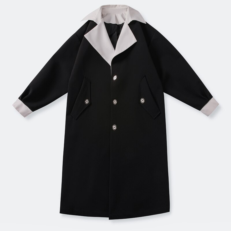 Trench-coat décontracté à capuche pour homme, manteau Long de , veste d&#39;automne à capuche, vêtements coupe-vent pour homme, collection printemps 2022