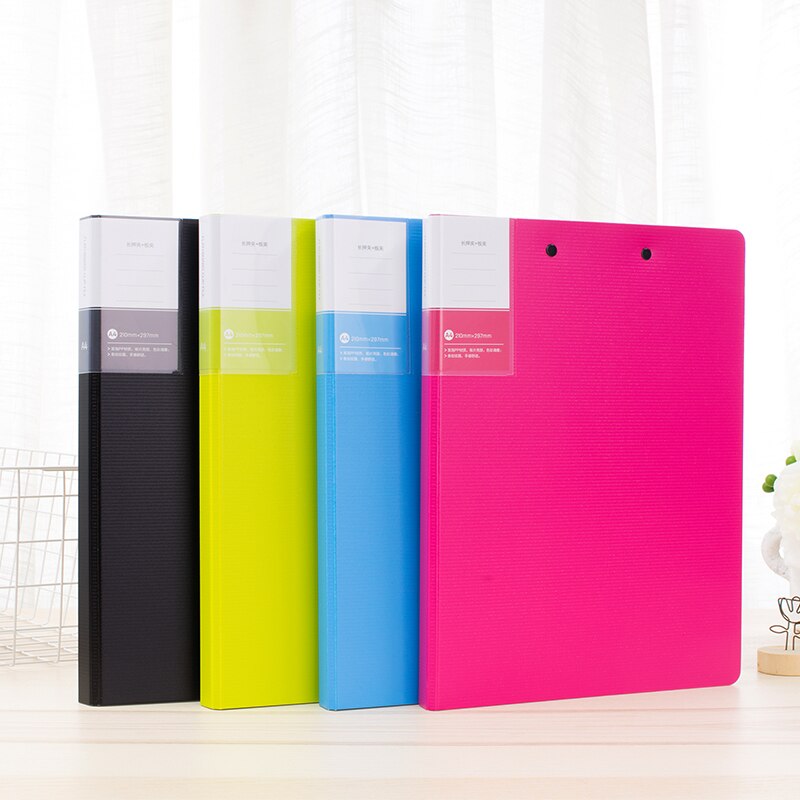 Deli A4 Long Clip + Plate Clamp Hard File Folder Thick Stainless Steel Clip Test Paper Organizador 5049