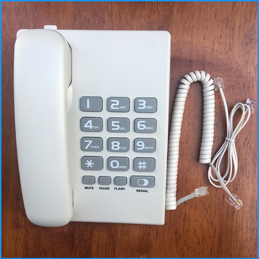 Desktop Corded Telephone, Adjustable Volume, Pause, Mute Function, Big Button, Wired Landline Phone for Home/Hotel/Office,