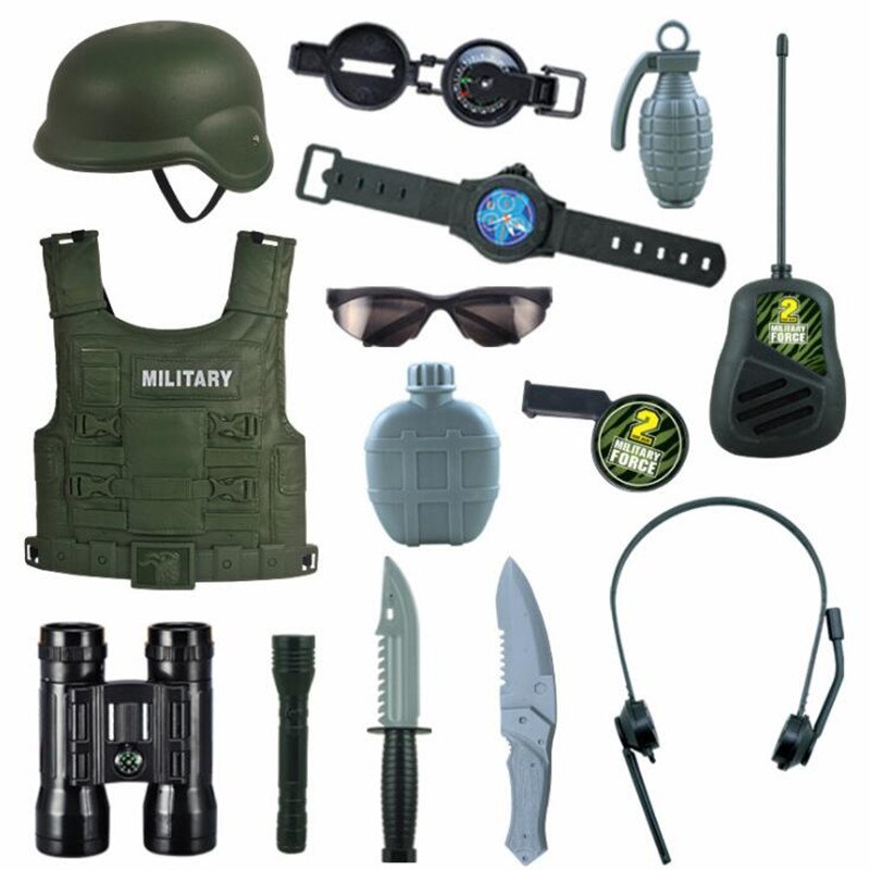 caldo 13pz per Bambini Divertente Giocare Giocattoli impostato di Polizia esercito guerra di ruolo Militare di Combattimento Giochi per Bambini Creativo per Bambini Giovani di Azione giocattoli Regali