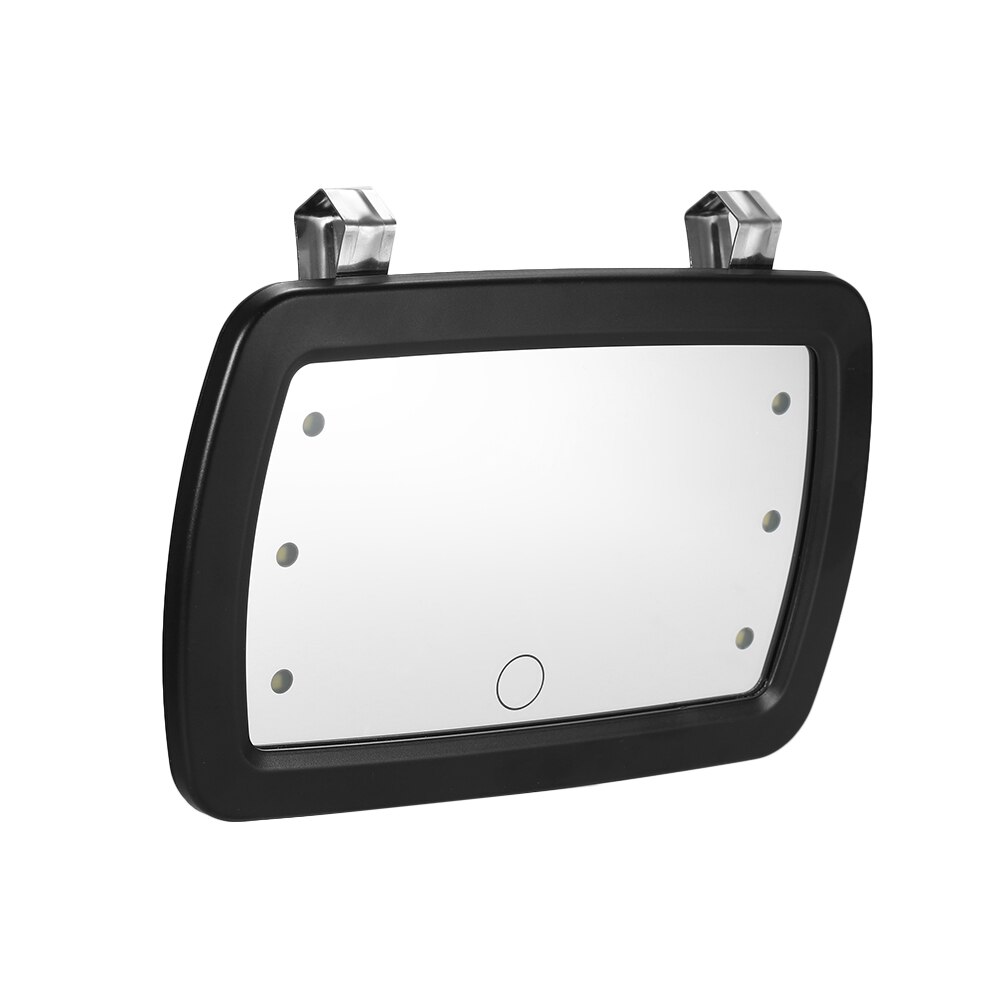 Universal Car Sun Visor Mirror Makeup Sun-shading Cosmetic Mirror Vanity Mirror Automobile Make Up Mirror with Six LED Lights