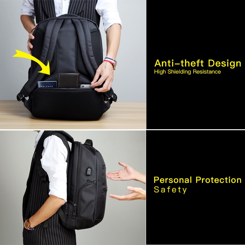 Kingsons Brand External USB Charge Laptop Backpack Anti-theft Notebook Computer Bag 15.6 inch for Women Waterproof