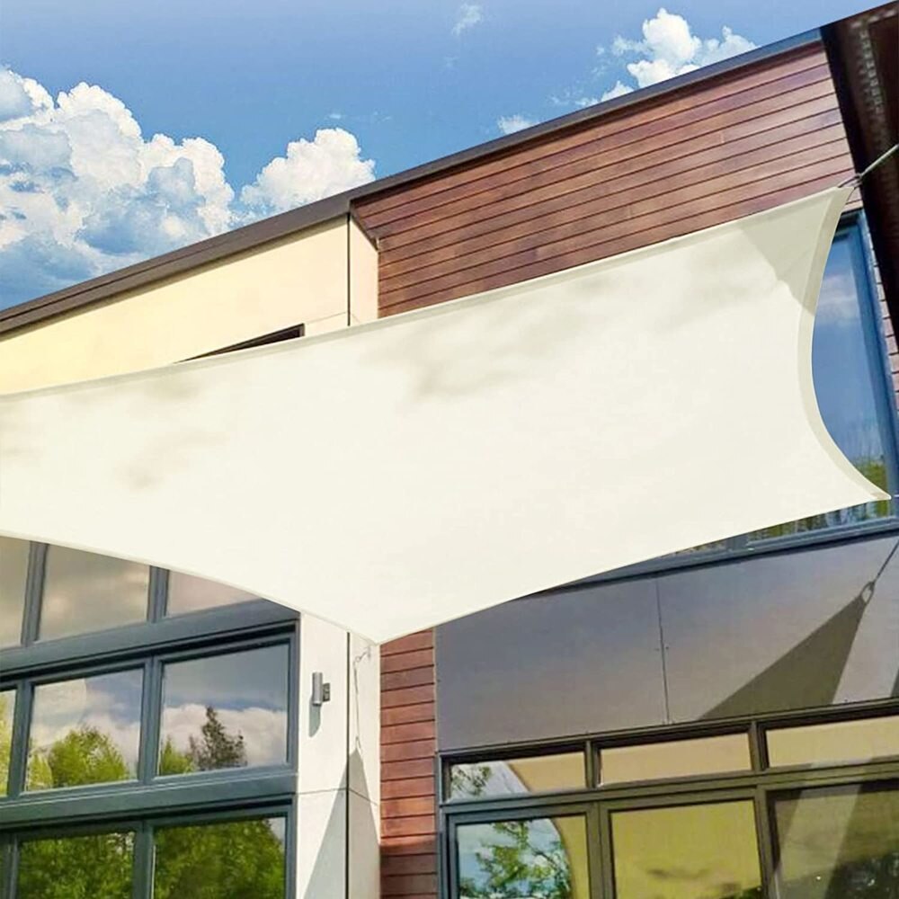 4x3M Large Sun Shade Sails Water Permeable UV Block Canopy Heavy Duty Carport for Patio Outdoor Garden Tent Sail Cloth Awning