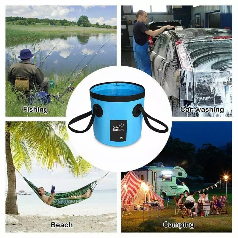 12L 20L Outdoor Draagbare Vouwen Emmer Waterdichte Tas Opvouwbare Water Emmer Vissen Camping Wandelen Reizen Auto Wassen Wastobbe