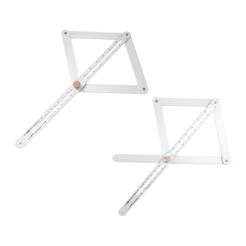 Diagonal Ruler Angle Protractor Aluminum Alloy Carpenter Aluminum Alloy Measuring Ruler 450X380MM