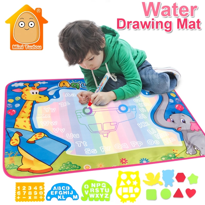 72X52 Cm Kids Ambachten Tekening Speelgoed Water Mat Schilderen Speelgoed Met Aqua Magic Pennen En Sjablonen Educatief voor Kinderen