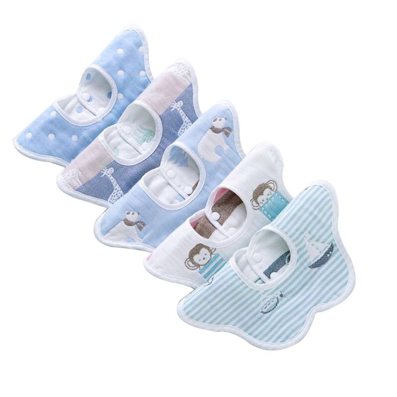 B2EB Baby Peuter Feeding Speeksel Handdoek Verstelbare Kinderen Schort Katoen Speeksel Handdoek