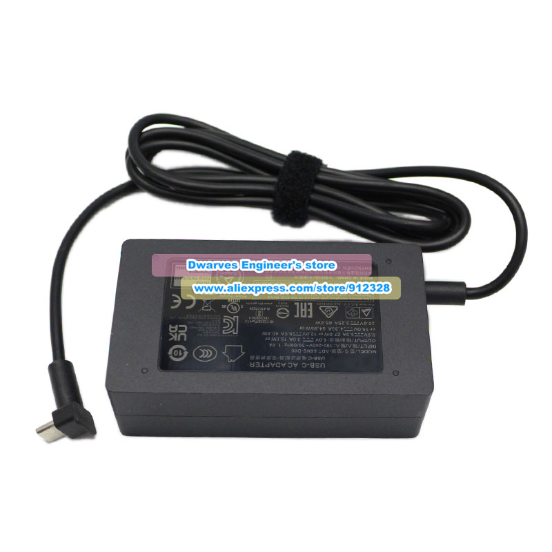Genuine ADT-65NS-D00 AC Adapter 20V 3.25A Laptop Charger for Hoioto 65W Type C Power Supply