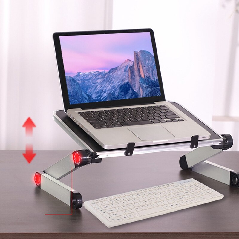 Laptop Stand Lap Desk Table for Bed Couch Picnic Breakfast Book Stand Folding Adjustable Height 360 Degree Angle