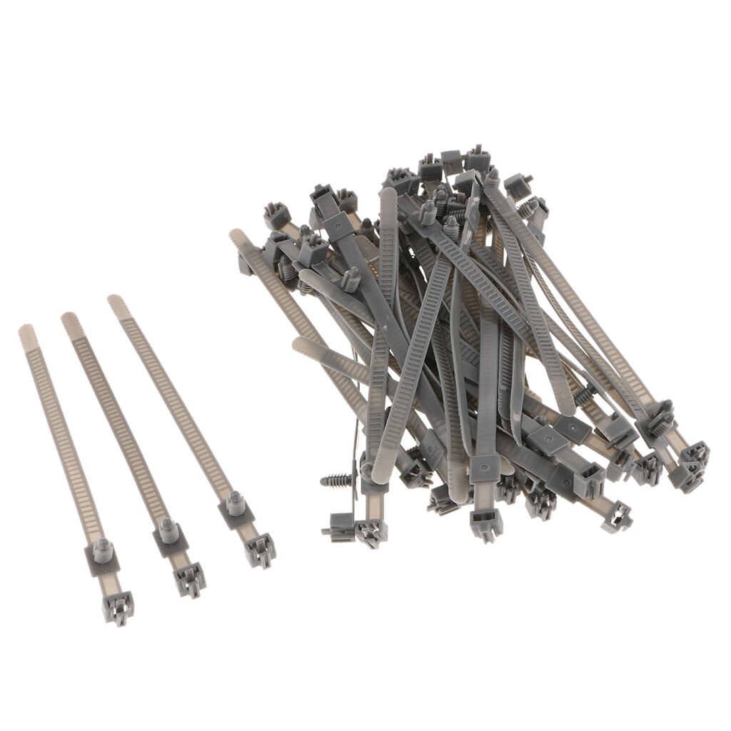 48PCS 170mm Releasable Plastic Zip Cable Tie Wrap Ratchet Wiring Fastener