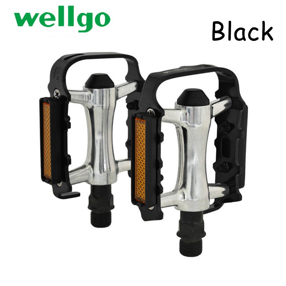 WELLGO Ultralight pedały łożyskowe M248 pedał rowerowy akcesoria MTB M248DU zatrzymać aluminium czarny srebrny wioślarz górski części