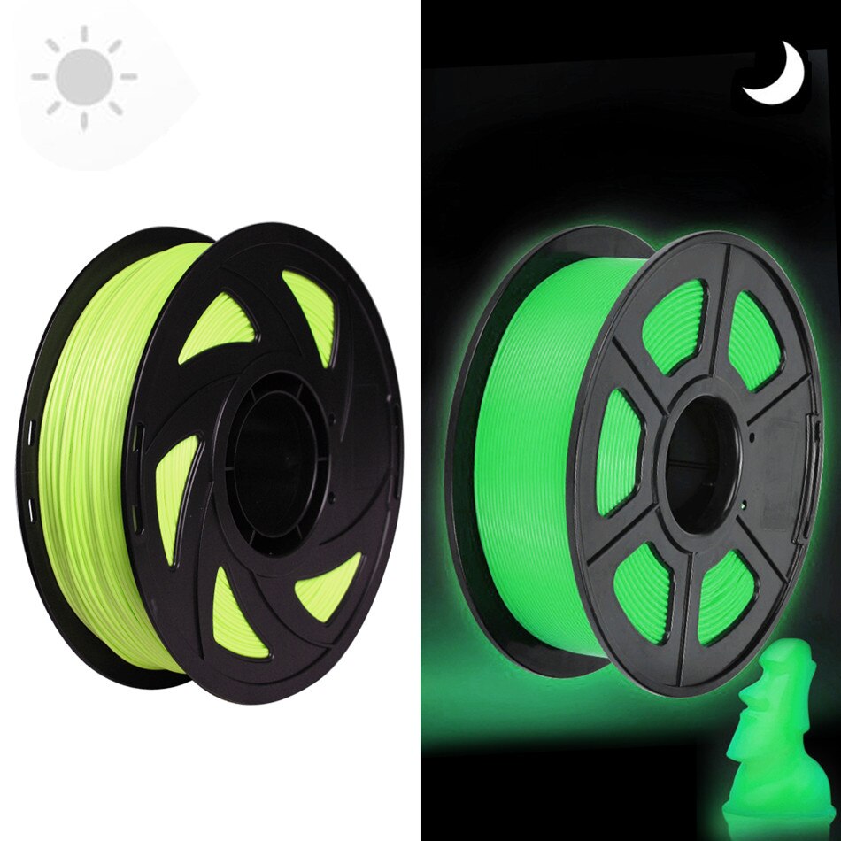 Glowing In The Dark 3D Printer PLA Filament 1.75mm Luminous Sublimation Color Changing Materials for 3D Printing Lime to Green