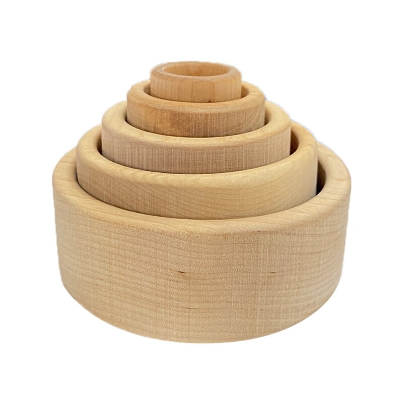 5 Pz/impostato per Bambini Impilabile Gioco di Apprendimento Blocchi di Costruzione bambino di Legno che impila Giocattoli per Bambini Creativi Educativi Regali: 1