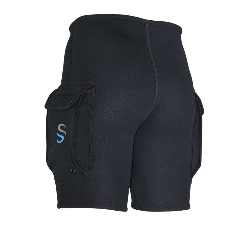 Pantalones cortos de buceo de neopreno de 3MM para hombre y mujer, traje de neopreno para surfear, pantalón técnico de esnórquel con bolsillo, para nadar